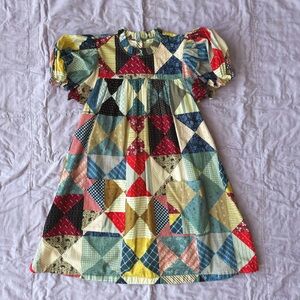 dôen amarillo patchwork dress xs
